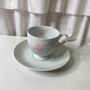 Mikasa Fine China Serenade Pink Floral Helena Uglow White Coffee Cup & Saucers